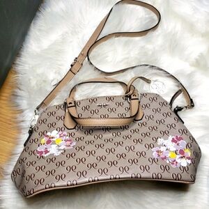 Nine West Floral 99 monogram Large satchel